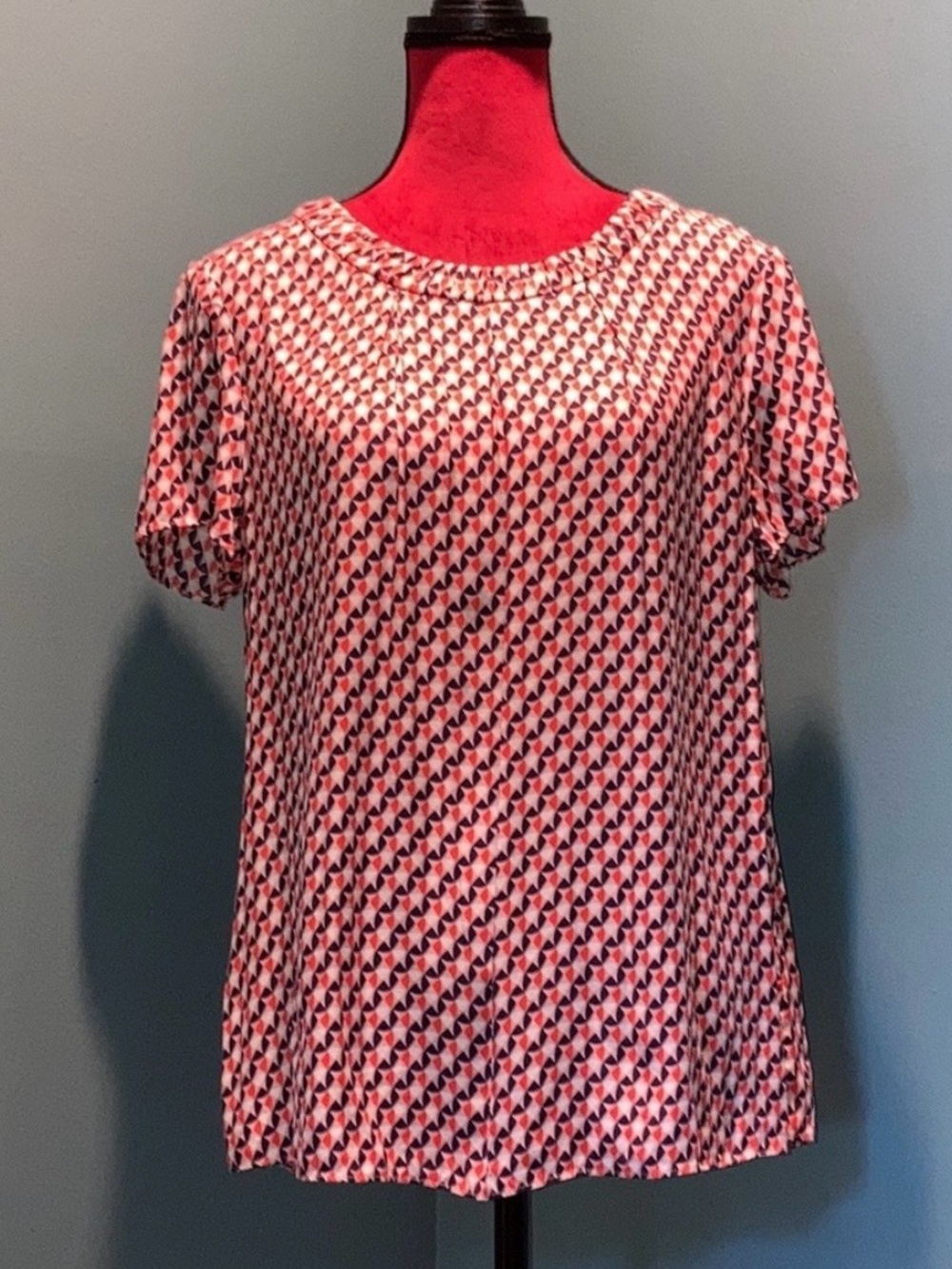 Boden Red and Blue Print Top
Size 12